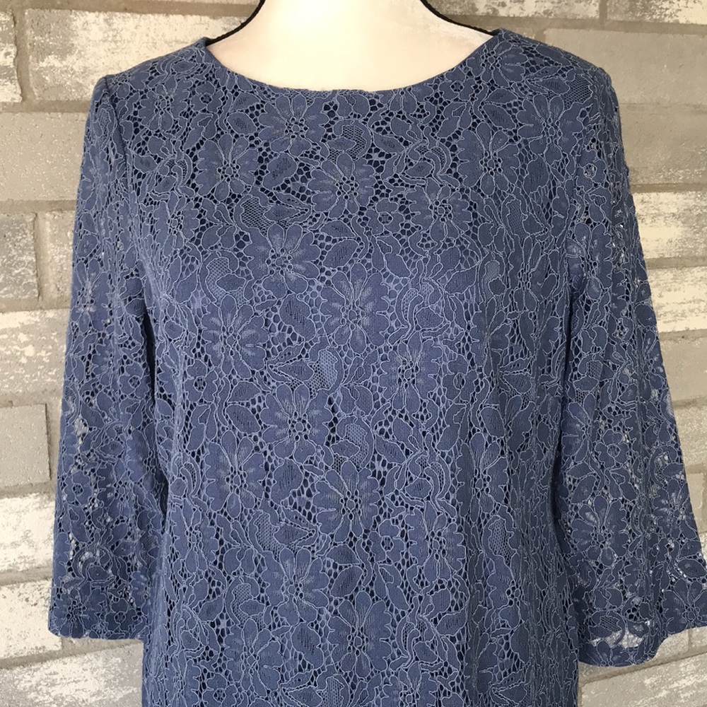 CHICO’S Long Sleeve Lace Dress size 2 NWT - Picture 2 of 8